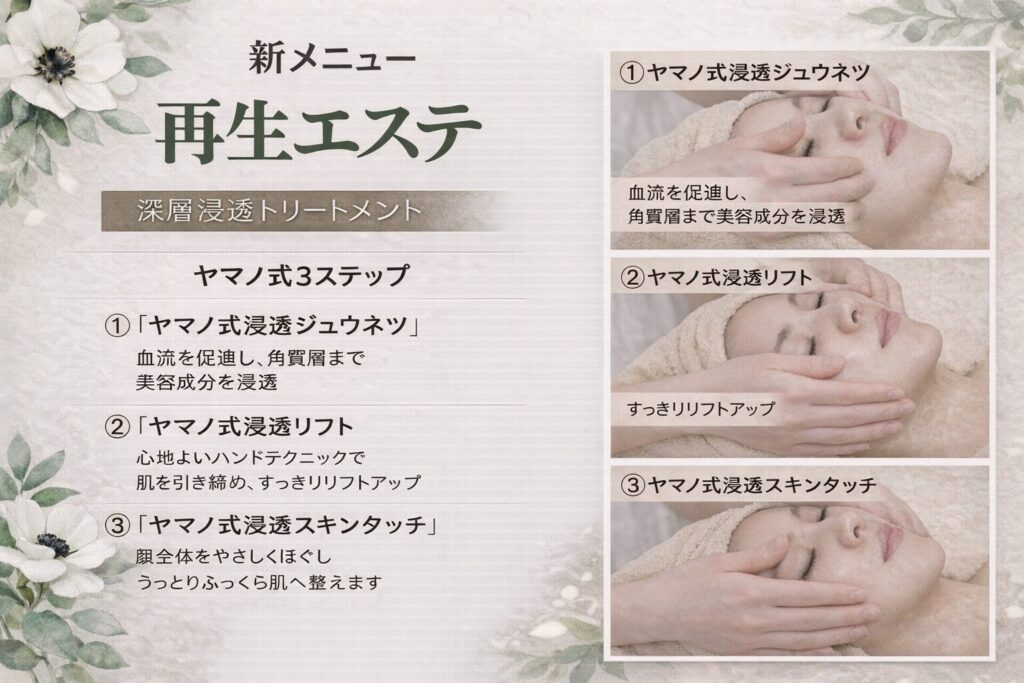 再生エステ
山野愛子どろんこ美容南越谷