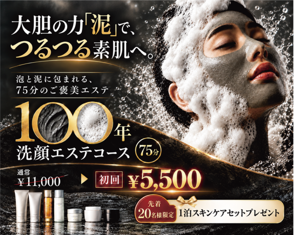山野愛子どろんこ美容南越谷・100年洗顔エステコース